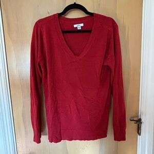 Croft & Barrow Vibrant Red V-Neck Sweater